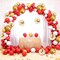 Red and Gold Balloon Garland Kit, 100 Pack Red and Gold Balloons White Gold Confetti Latex Balloons